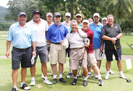 Brad Sproxton, the 40 point winner (far left), and the Bangpra Boys from Wednesday’s comp.